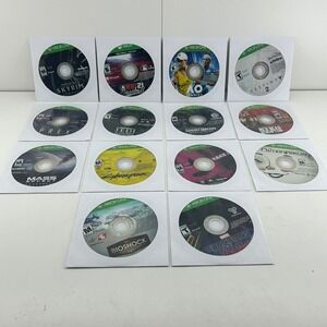 Xbox One Game Lot 14 Loose Discs Skyrim RDR2 Cyberpunk Jedi Fallout RPG